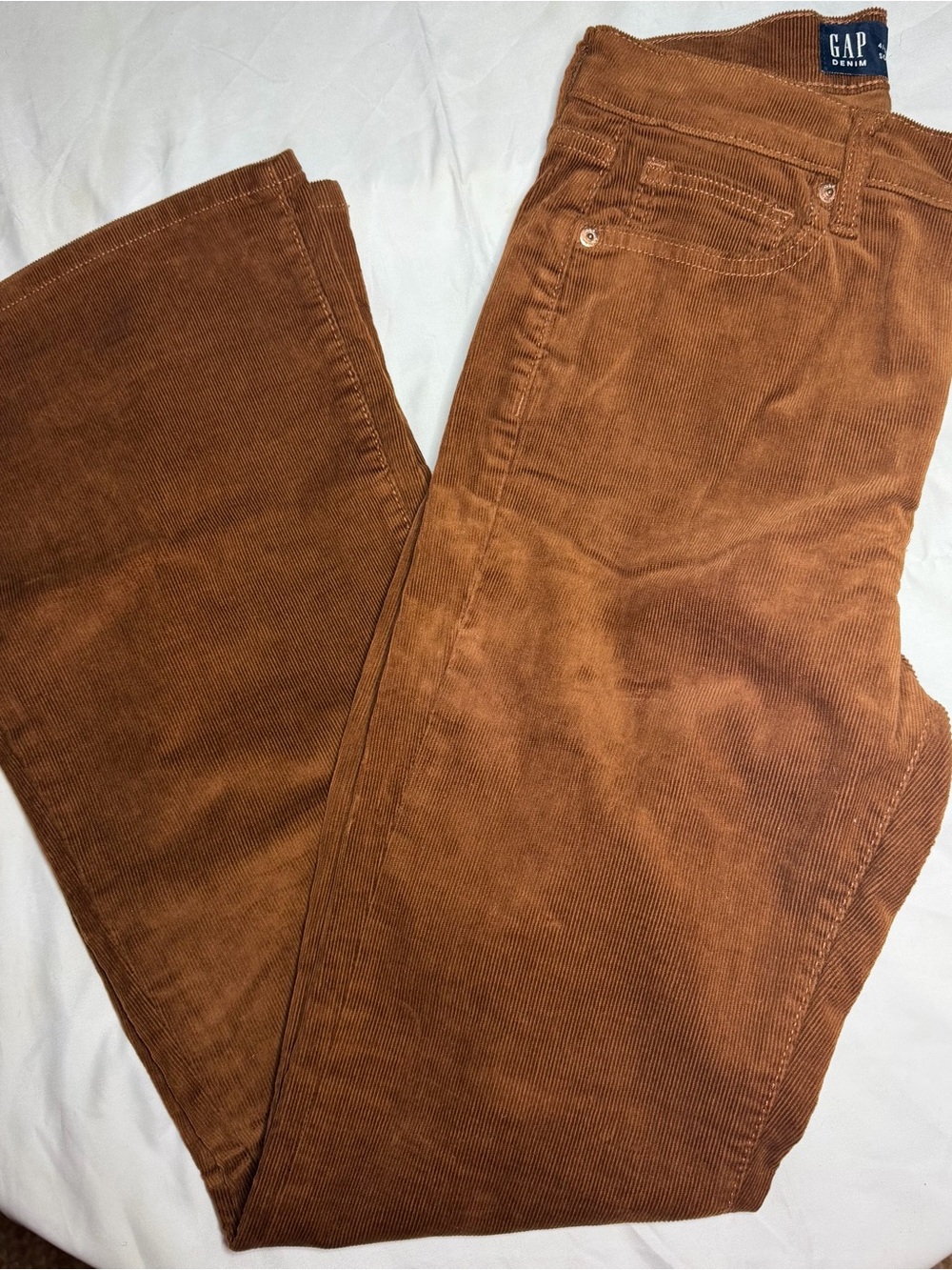 GAP Wide-Leg Corduroy Pants - Rust Brown
